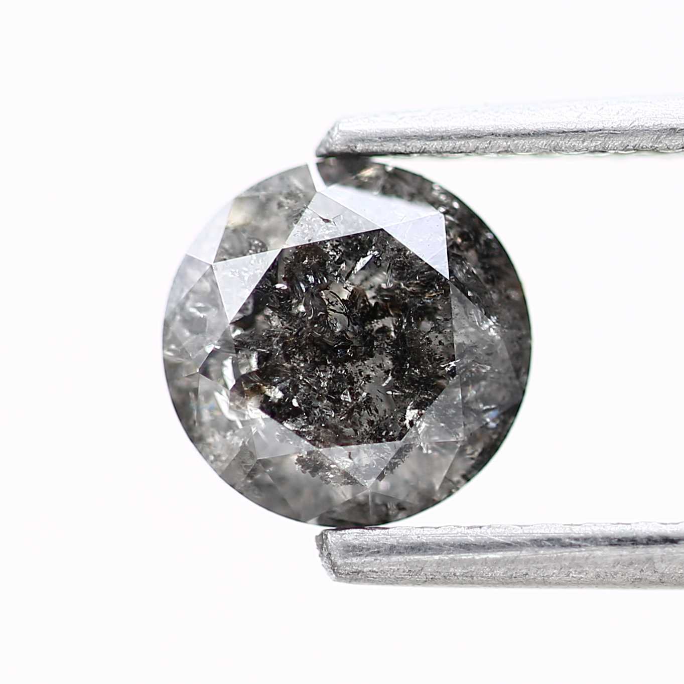 Salt and Pepper Diamond Fancy Gray Color 0.80 CT 6.15 x 3.30 MM Round Brilliant Cut Diamond! Natural Loose Diamond ! Christmas Gift for Her